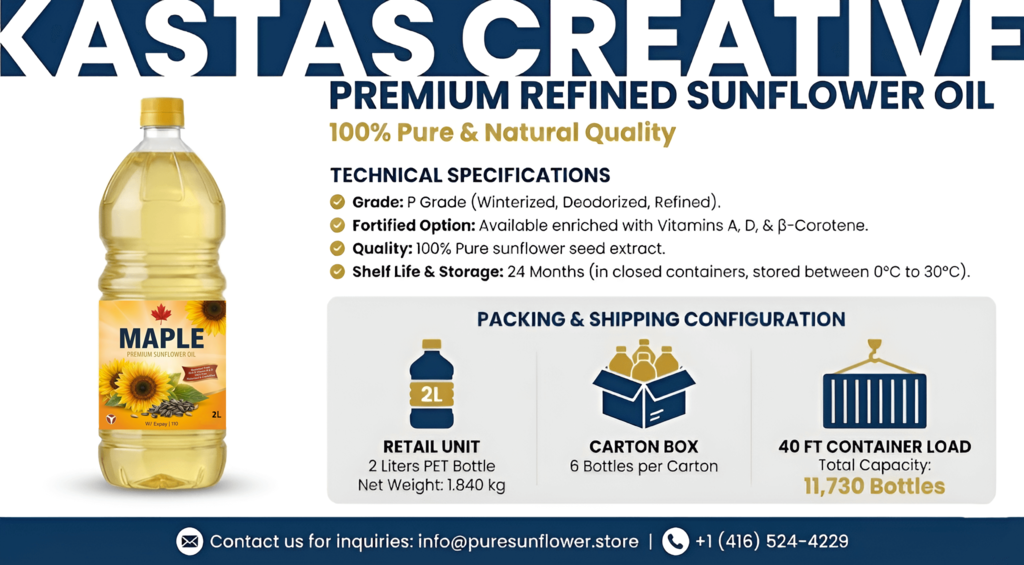 MAPLE Premium Sunflower Oil 2L bottle